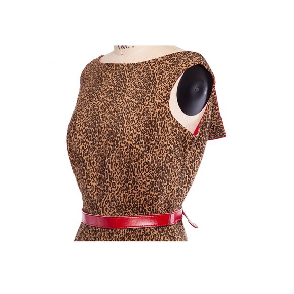 Bettie Page by Tatyana Leopard Pinup Wiggle Dress - Picture 5 of 11